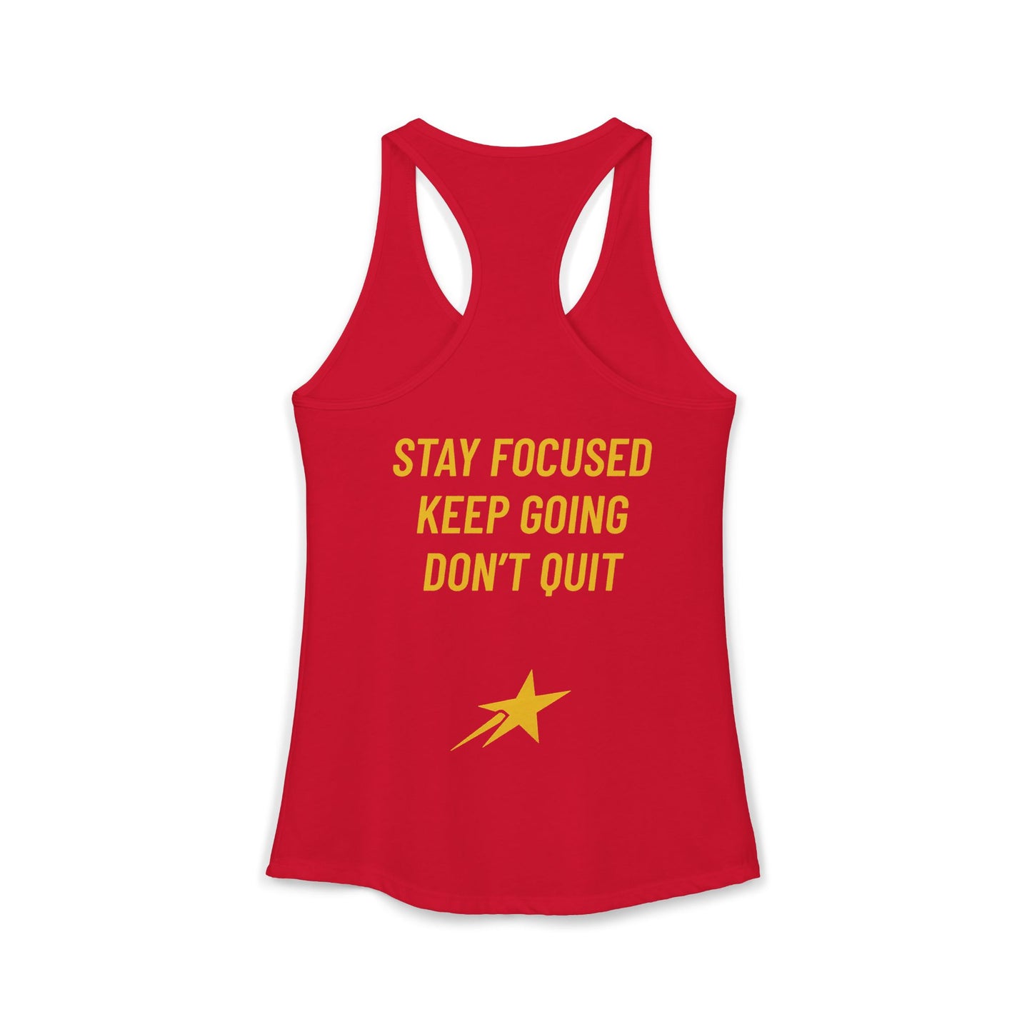Aim For The Stars Women Burgundy Edition Racerback Tank — Inspirational “Stay focused” Workout Tank