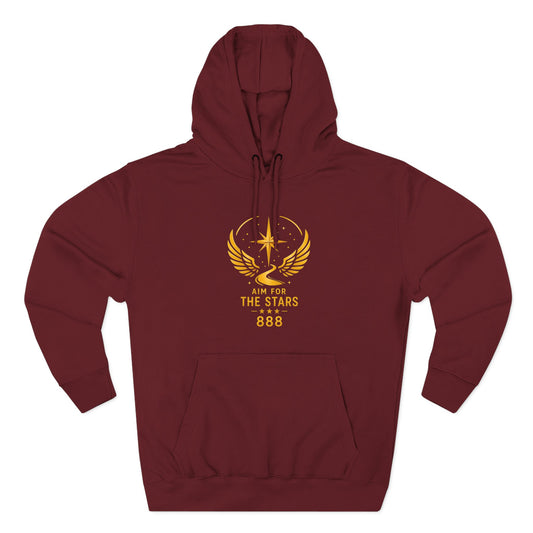 Aim for the Stars Hoodie — "She Stopped Waiting for a Sign, She Became One" Motivational Fleece Pullover
