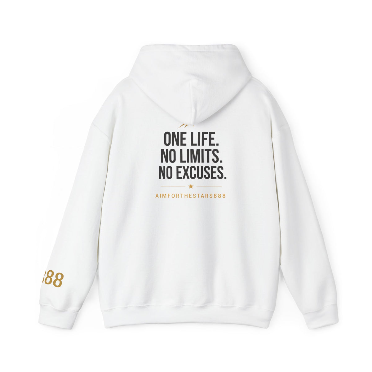 One Life No Limits No Excuses Men's Motivational Hoodie