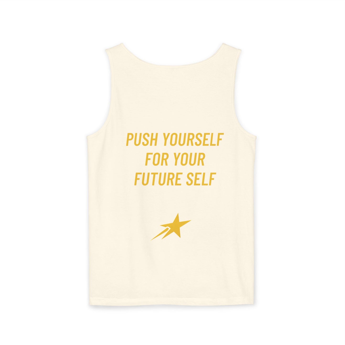 Aim For The Stars 888 Women Cream Edition Tank Top — Motivational Graphic “Push Yourself for Your Future Self”