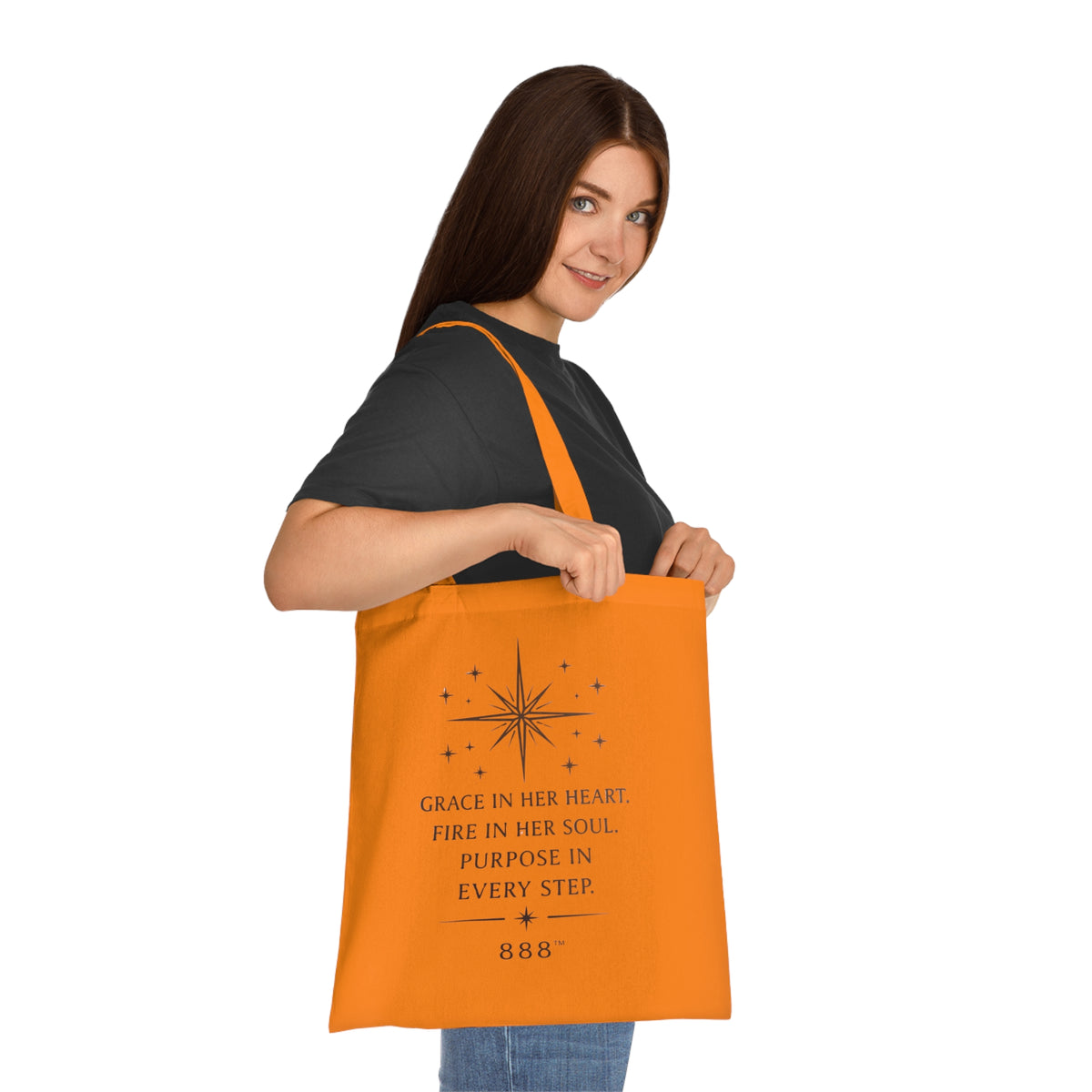 AFTS888 Women’s Tote Bag — Grace in Her Heart Motivational Quote Tote