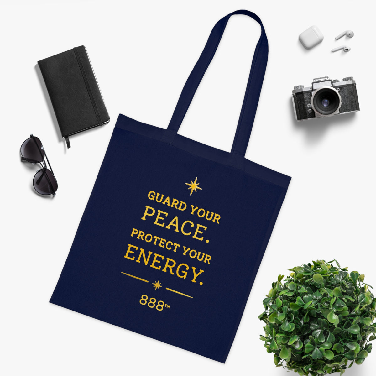 Tote Bag — "Guard Your Peace, Protect Your Energy" / "Not Every Chapter Needs An Audience" Inspirational Cotton Tote