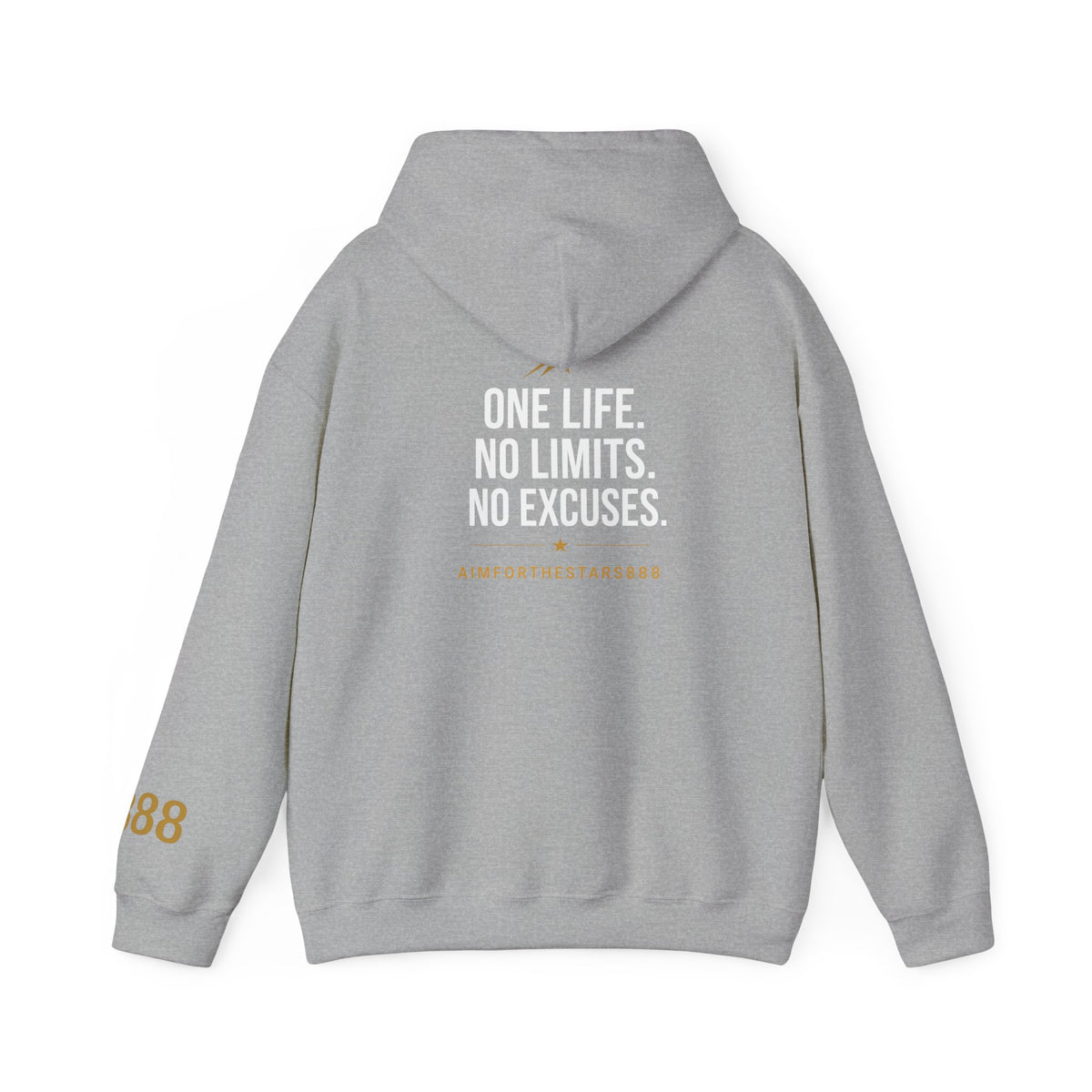 One Life No Limits No Excuses Men's Motivational Hoodie