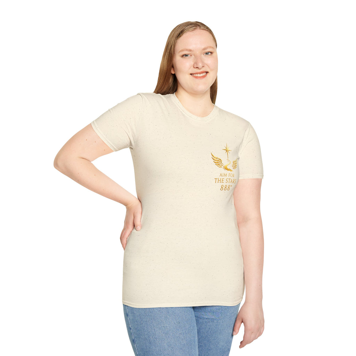 Aim for the Stars Women’s Graphic Tee — I Am Not Here to Be Average, I Am Here to Be Legendary