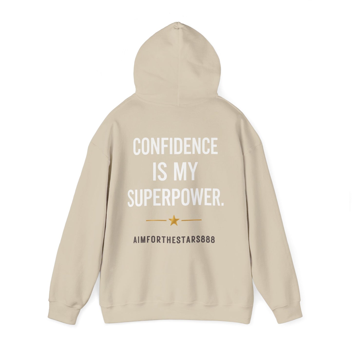 Confidence Is My Superpower Hoodie — AimForTheStars Motivational Star Hoodie