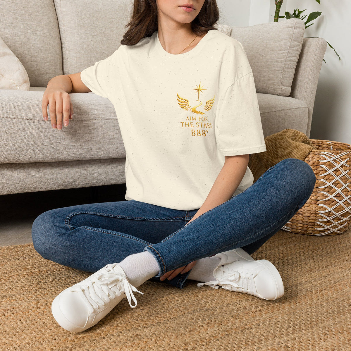 Aim for the Stars Women’s Graphic Tee — I Am Not Here to Be Average, I Am Here to Be Legendary