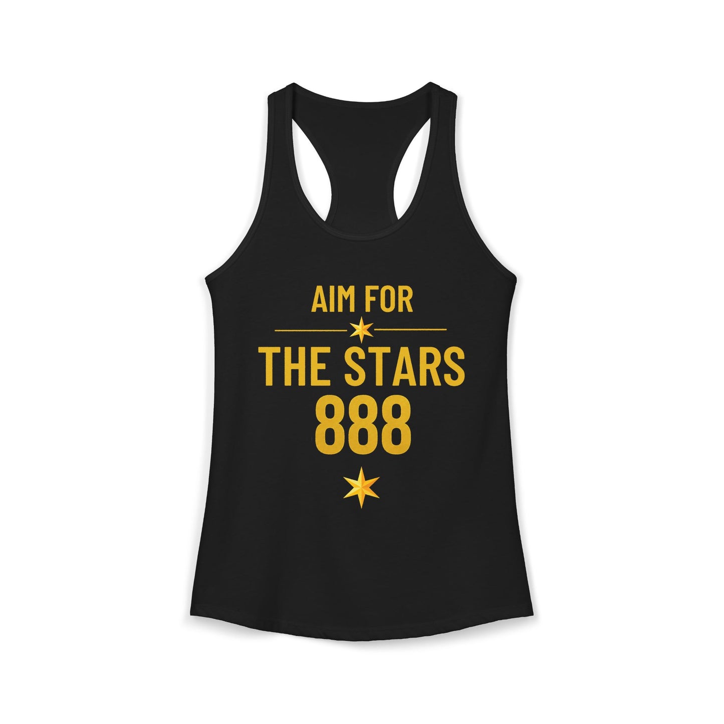 Aim For The Stars Women Black Edition Racerback Tank — Inspirational “Strong Mind, Strong You” Workout Tank