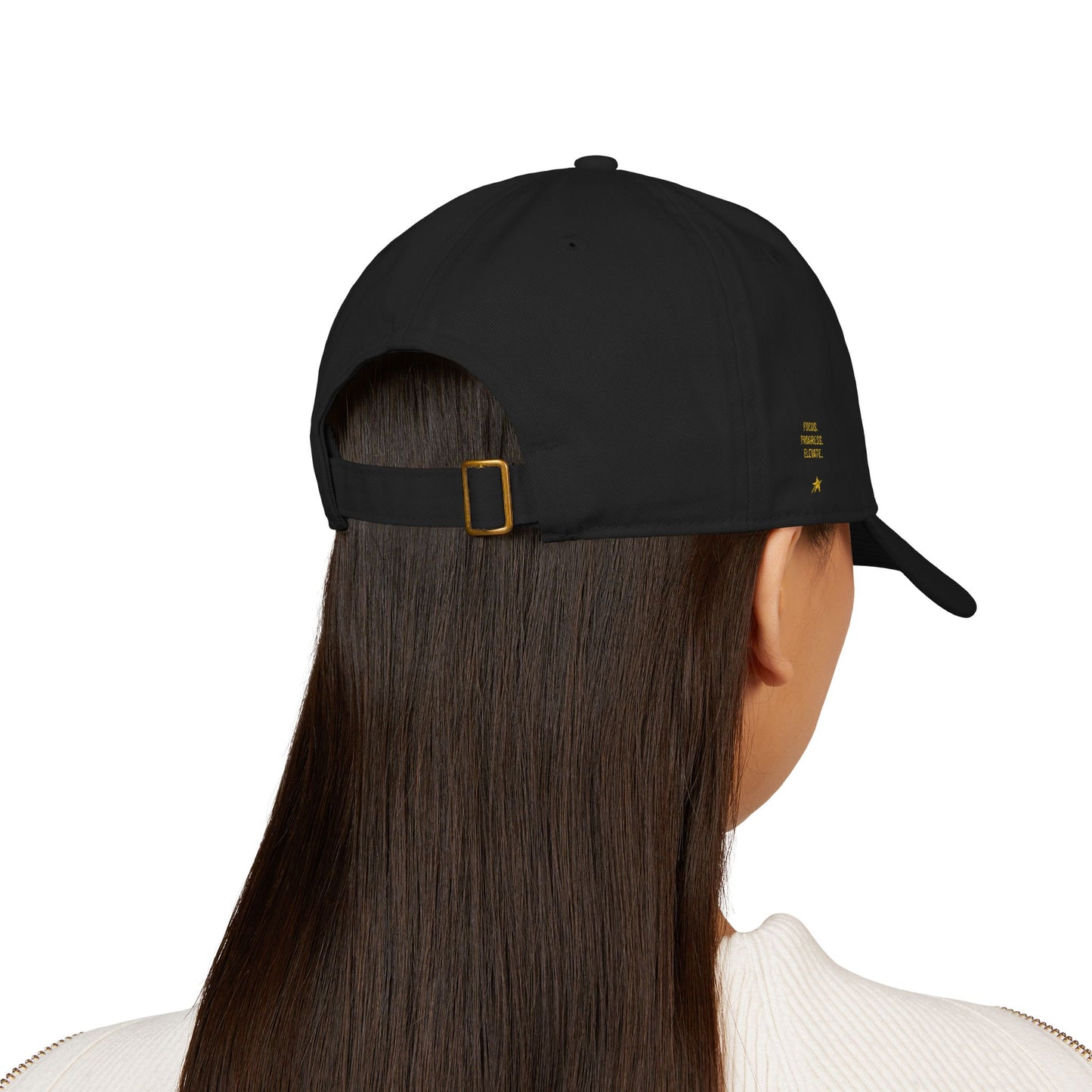 Embroidered 'Aim for the Stars' Women Organic Baseball Cap — "Focus Progress Elevate"