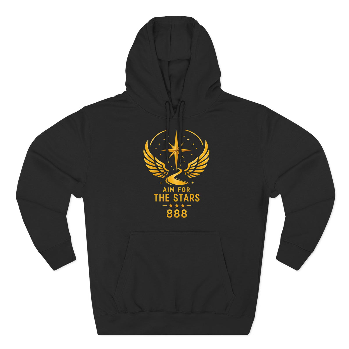 Aim for the Stars Women Black Hoodie — Inspirational 'She Stopped Waiting for a Sign, She Became One' Fleece