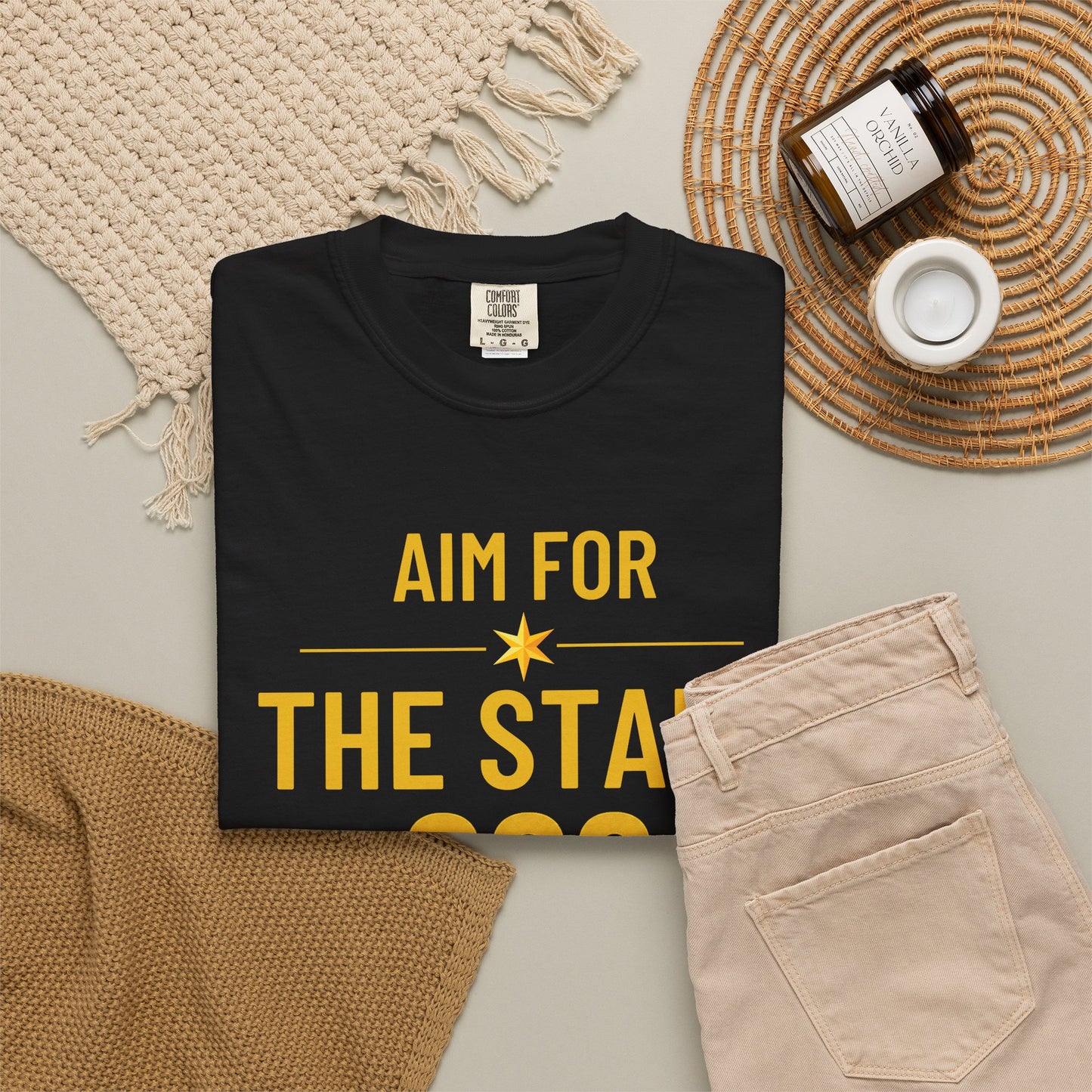 Aim For The Stars Men’s Black Edition T-Shirt — "Your Only Limit Is The Standard You Set"