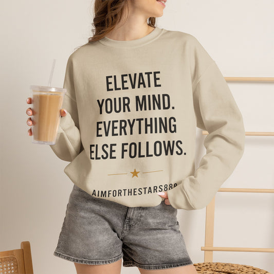 Elevate Your Mind Women's Inspirational Crewneck Sweatshirt