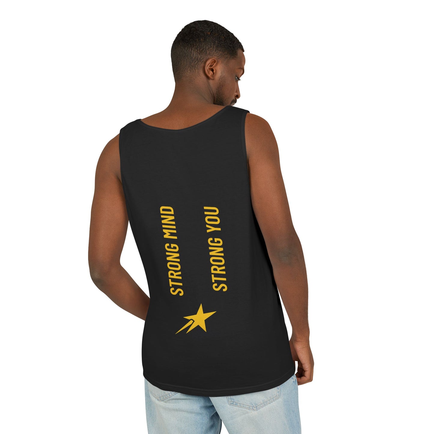 Aim For The Stars Men Black Edition Tank — Inspirational “Strong Mind, Strong You” Workout Athletic Tank