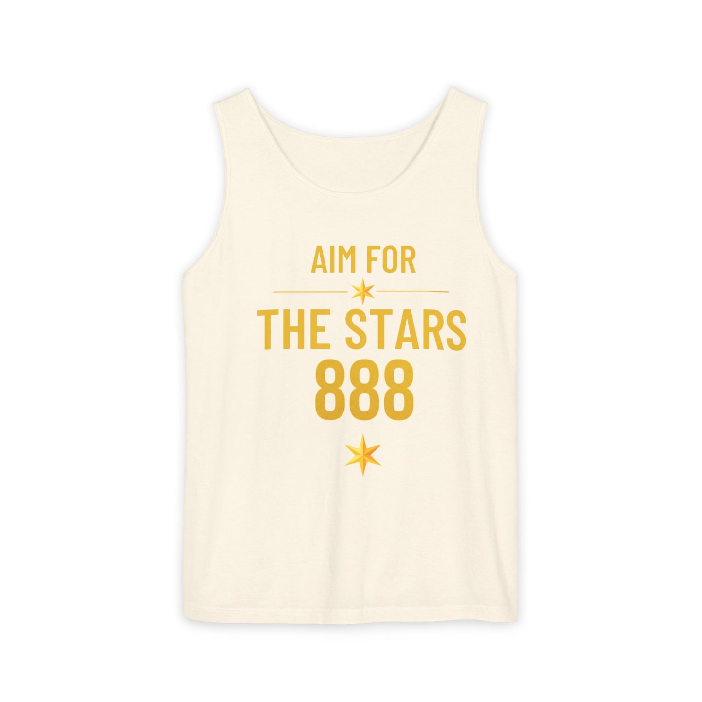 Aim For The Stars 888 Women Cream Edition Tank Top — Motivational Graphic “Push Yourself for Your Future Self”