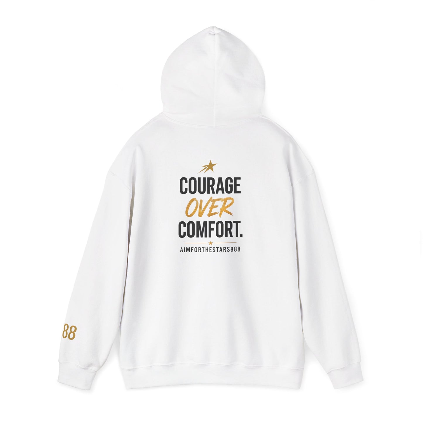 Courage Over Comfort Men's Heavyweight Graphic Hoodie