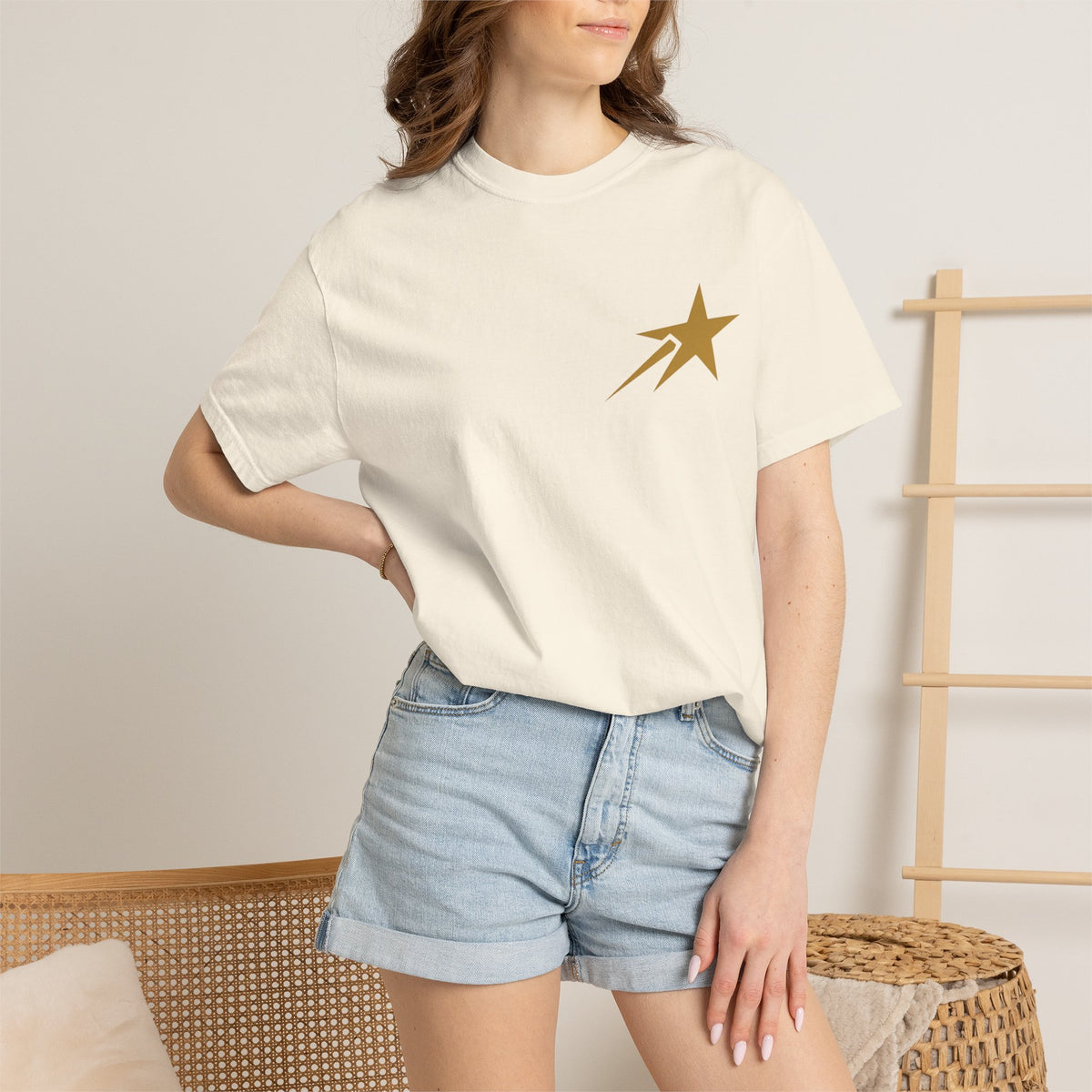 I Rise Above Women's Inspirational Graphic T Shirt | Motivational Success Mindset Tee | Empowering Streetwear | Aim For The Stars 888