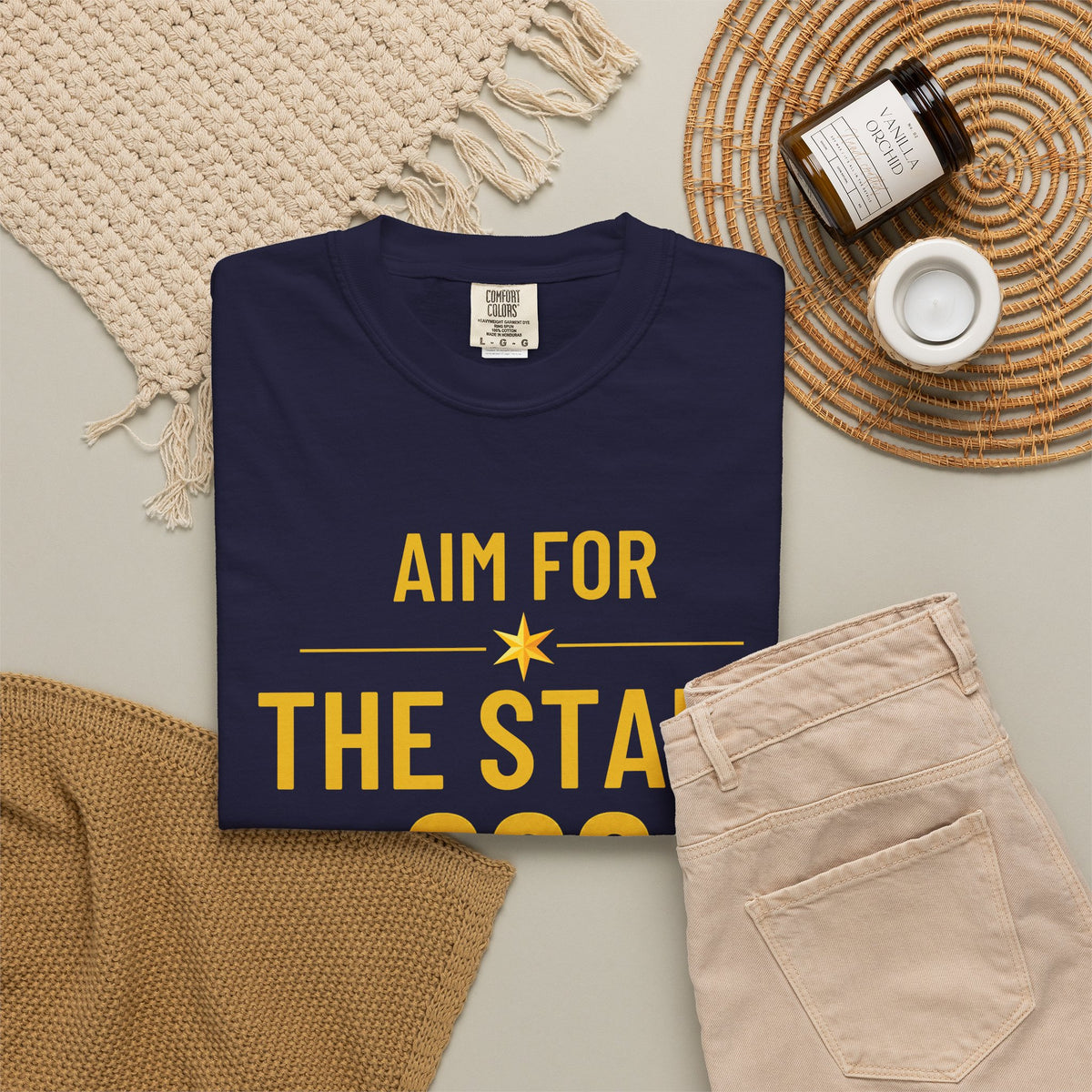 Aim For The Stars Men’s Navy Edition T-Shirt — "One Life Endless Possibilities"
