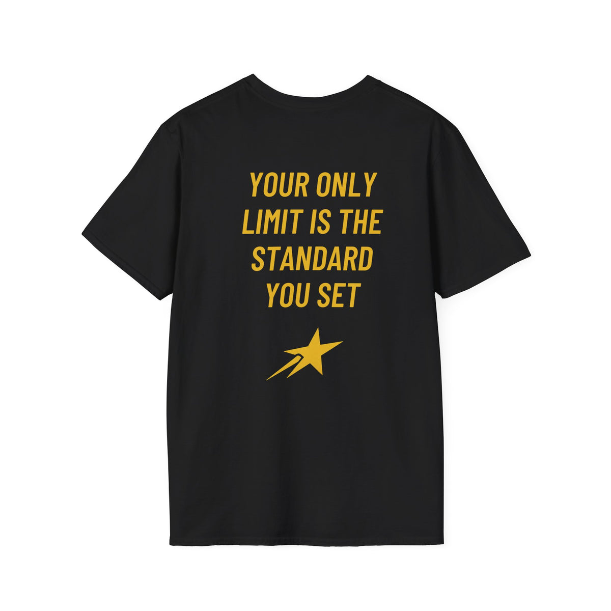 Aim For The Stars Women Black Edition T-Shirt — Inspirational Tee “Your Only Limit Is the Standard You Set”