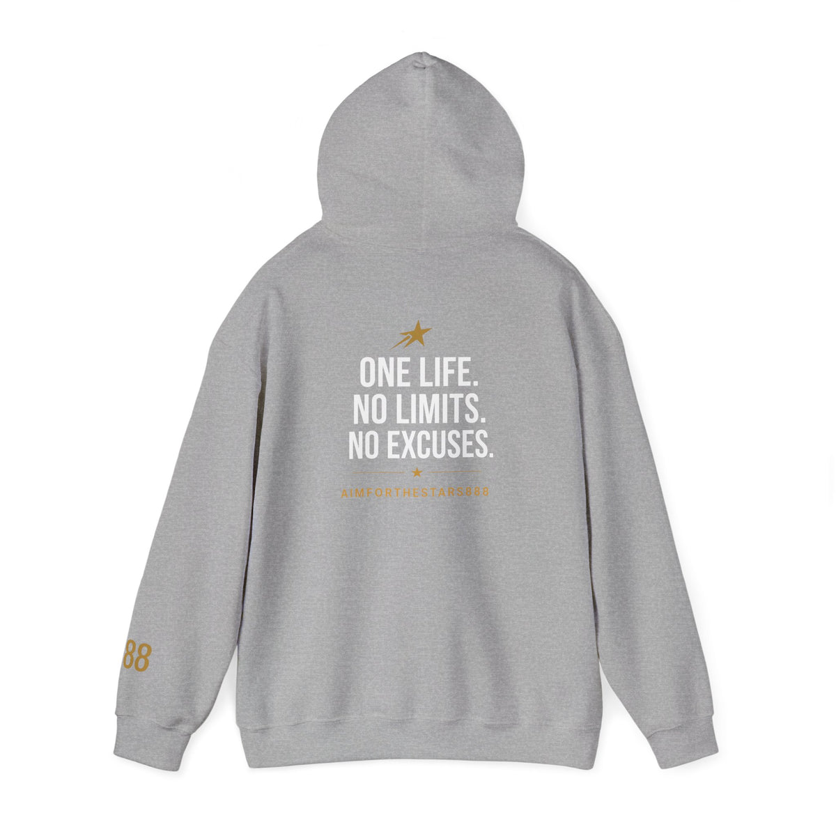 One Life No Limits No Excuses Men's Motivational Hoodie