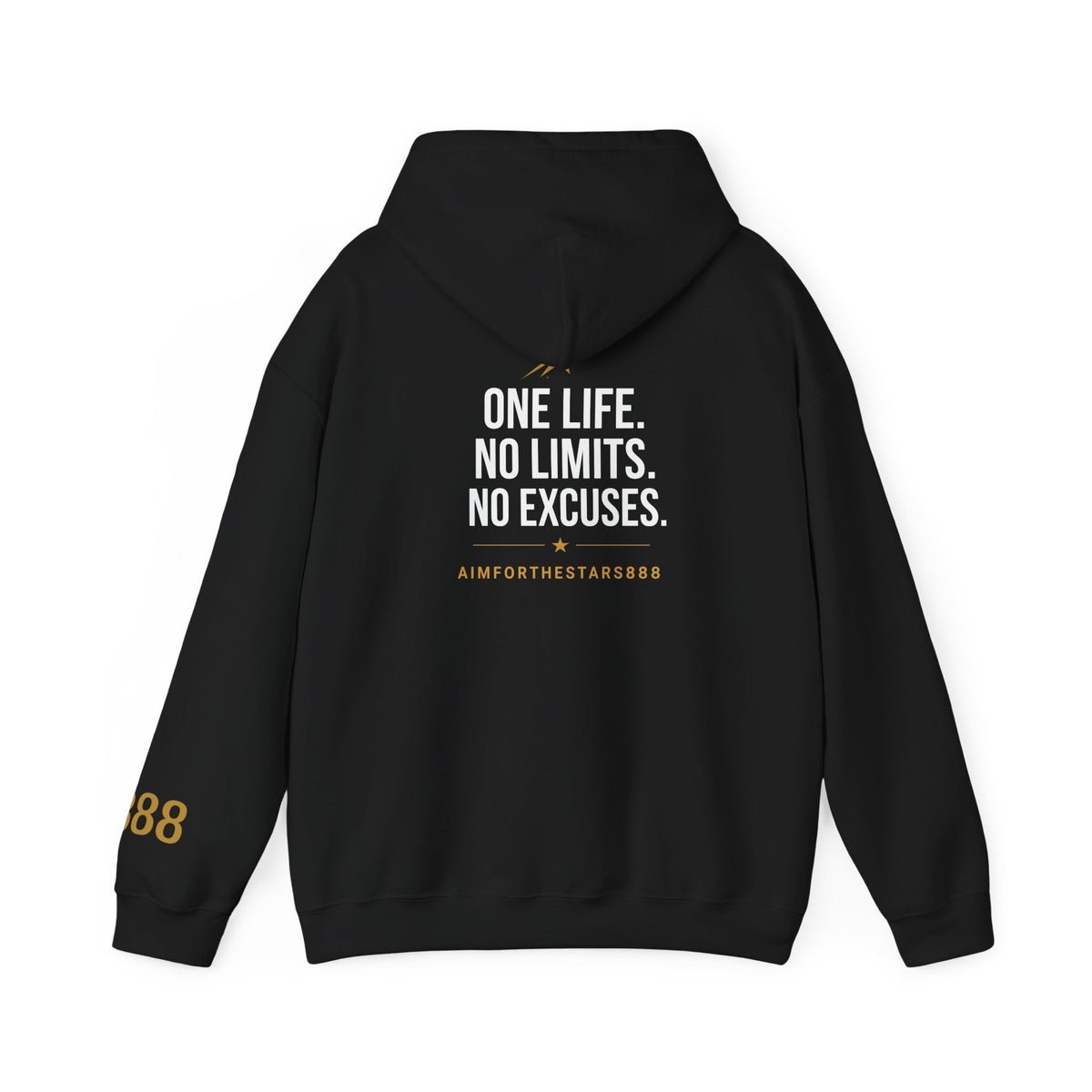 One Life No Limits No Excuses Men's Motivational Hoodie