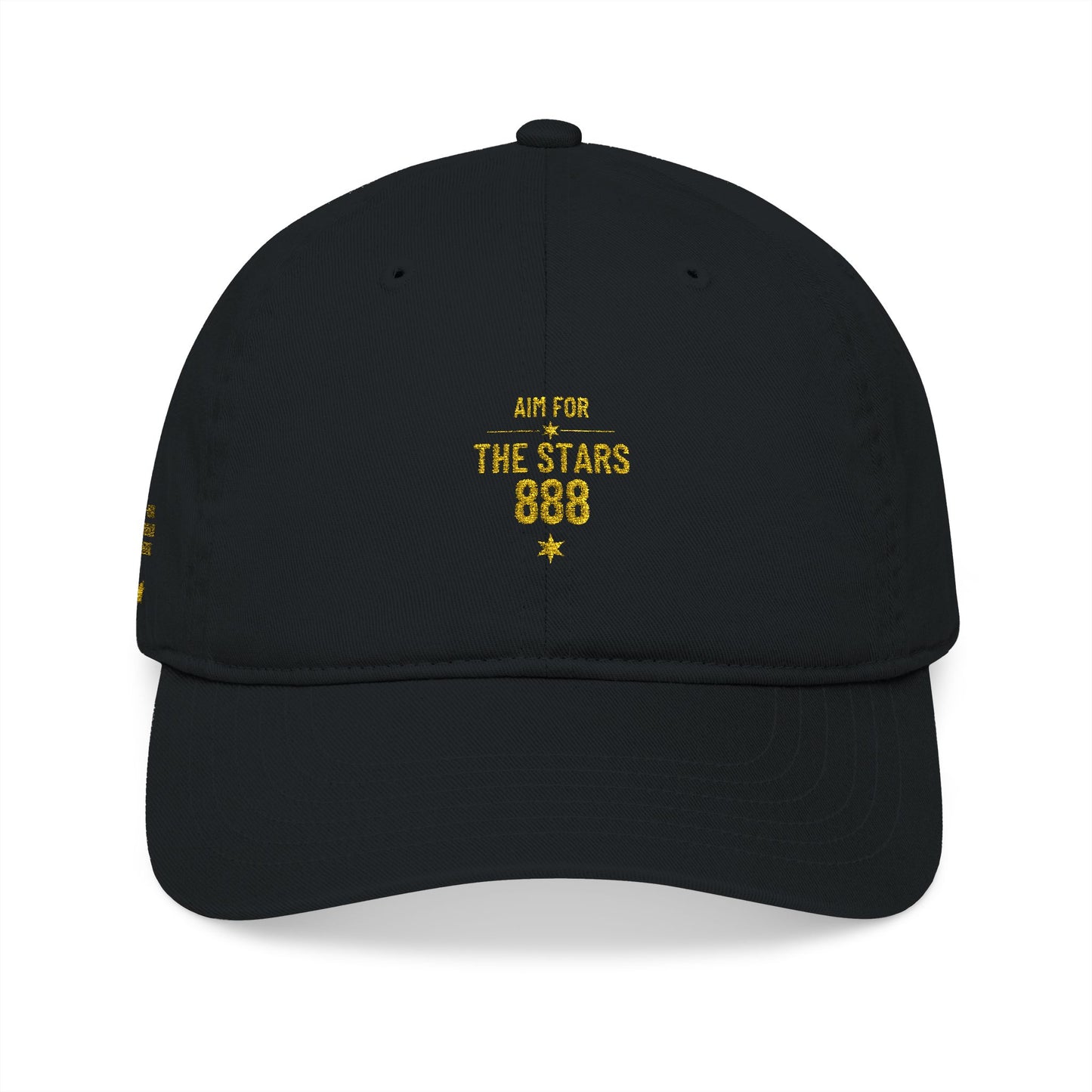 Embroidered 'Aim for the Stars' Women Organic Baseball Cap — "Focus Progress Elevate"