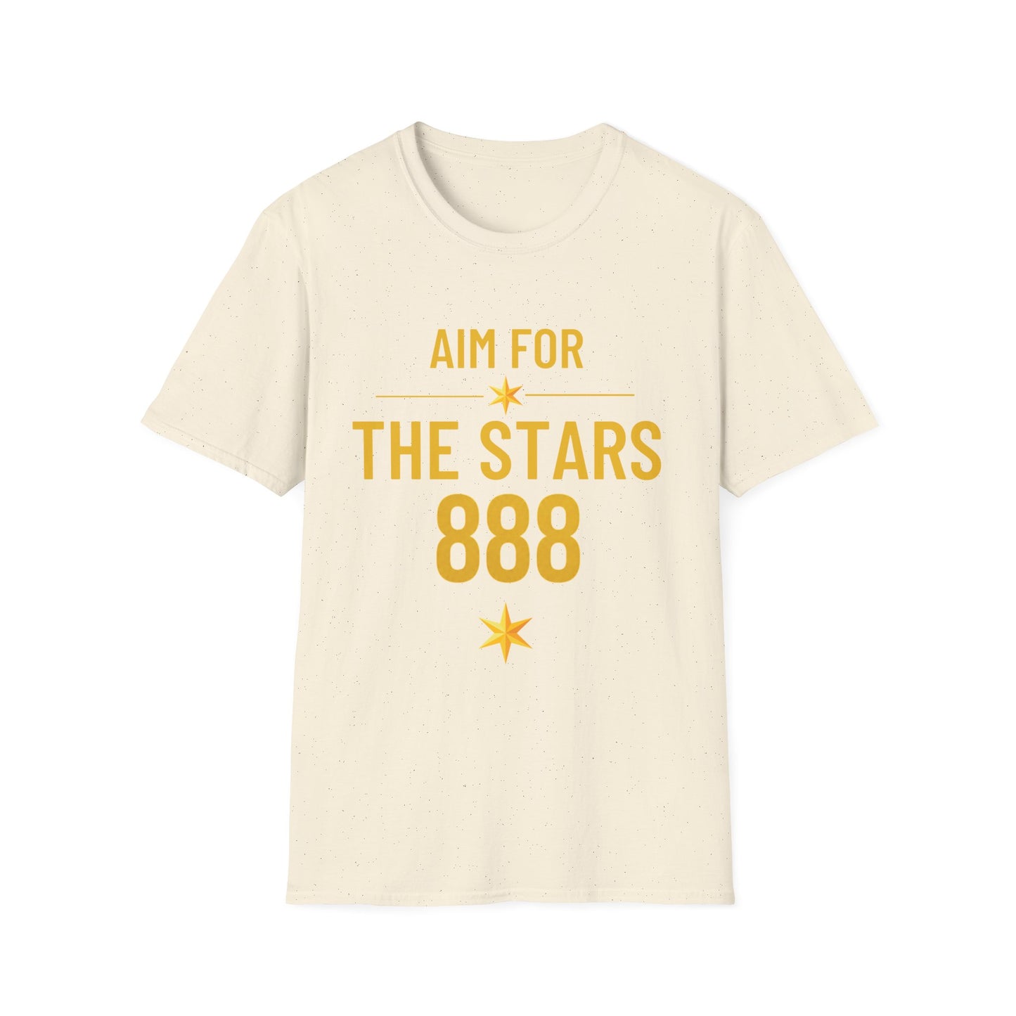 Aim For The Stars Women Cream Edition T-Shirt — Motivational Tee “One Life, Endless Possibilities”