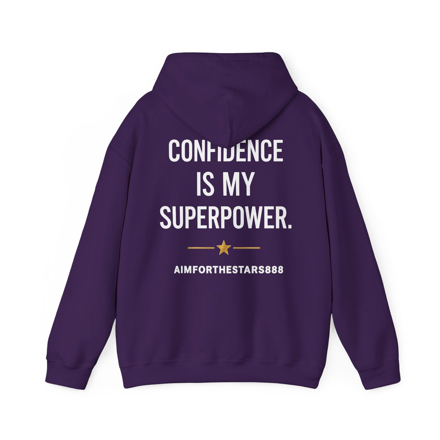 Confidence Is My Superpower Hoodie — AimForTheStars Motivational Star Hoodie