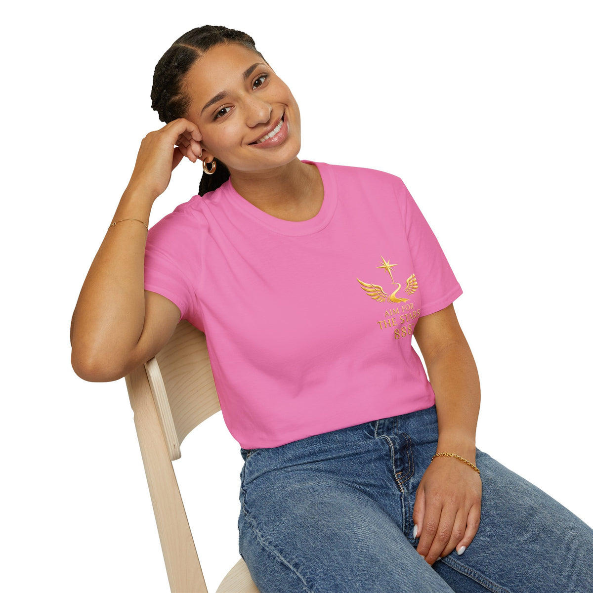 Aim for the Stars Women’s Graphic Tee — I Work in Silence, I Let Success Make the Noise no
