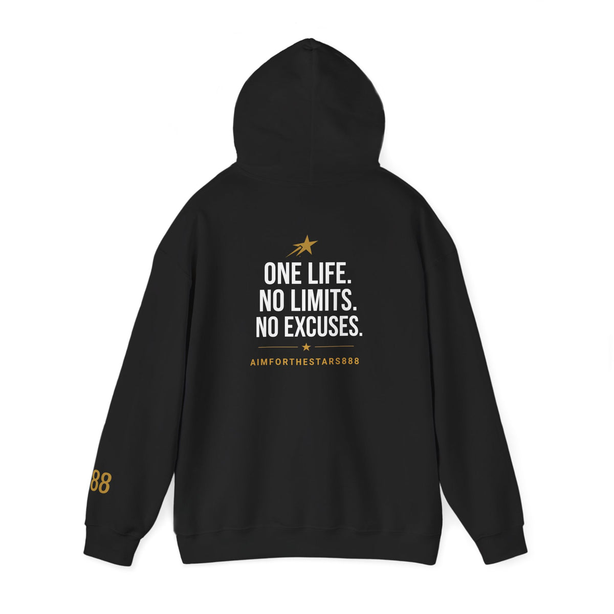 One Life No Limits No Excuses Men's Motivational Hoodie