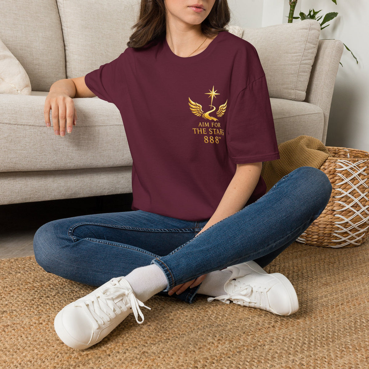 Aim for the Stars Women’s Graphic Tee — She Believed She Could, So She Did, Now She Lifts Others