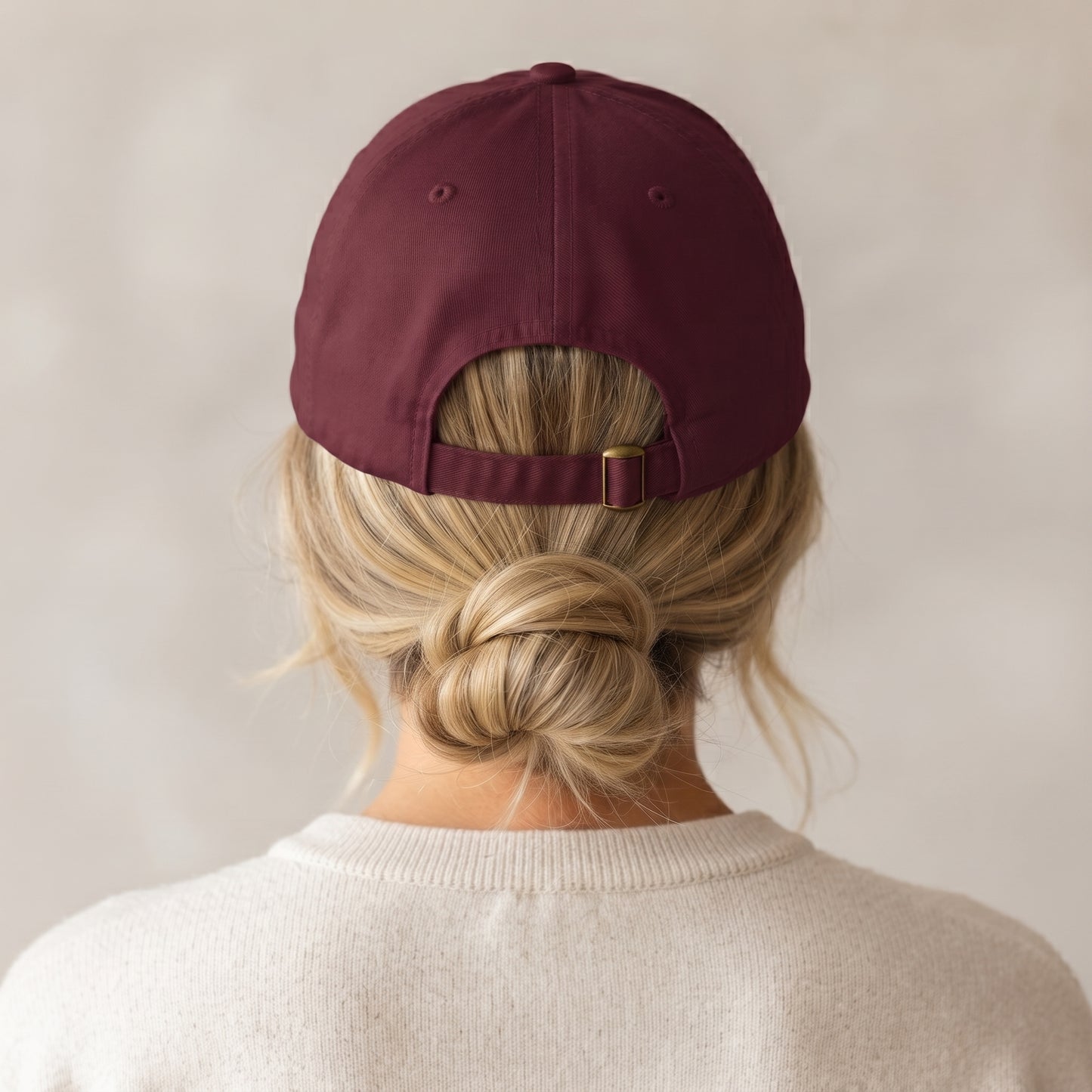 Embroidered 'Aim for the Stars' Women Organic Baseball Cap — "Believe Build Become"