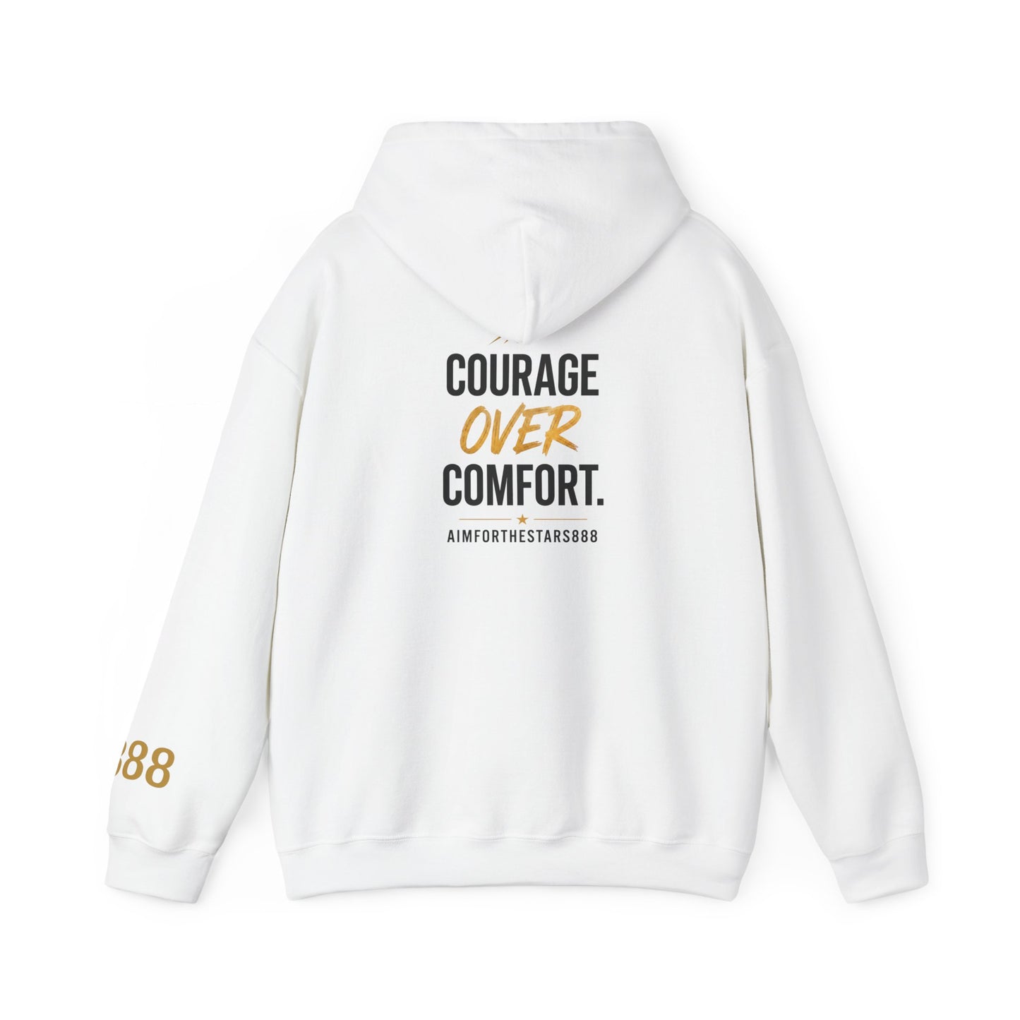 Courage Over Comfort Men's Heavyweight Graphic Hoodie