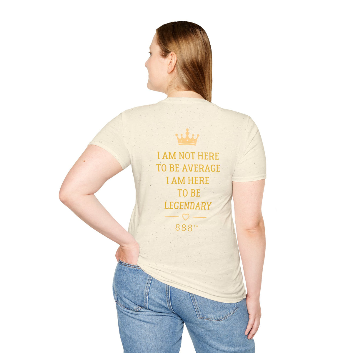 Aim for the Stars Women’s Graphic Tee — I Am Not Here to Be Average, I Am Here to Be Legendary