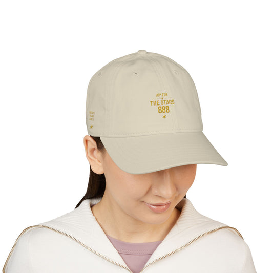Embroidered Aim for the Stars Women’s Organic Baseball Cap - Dream It Plan It Live It  Motivational Cap