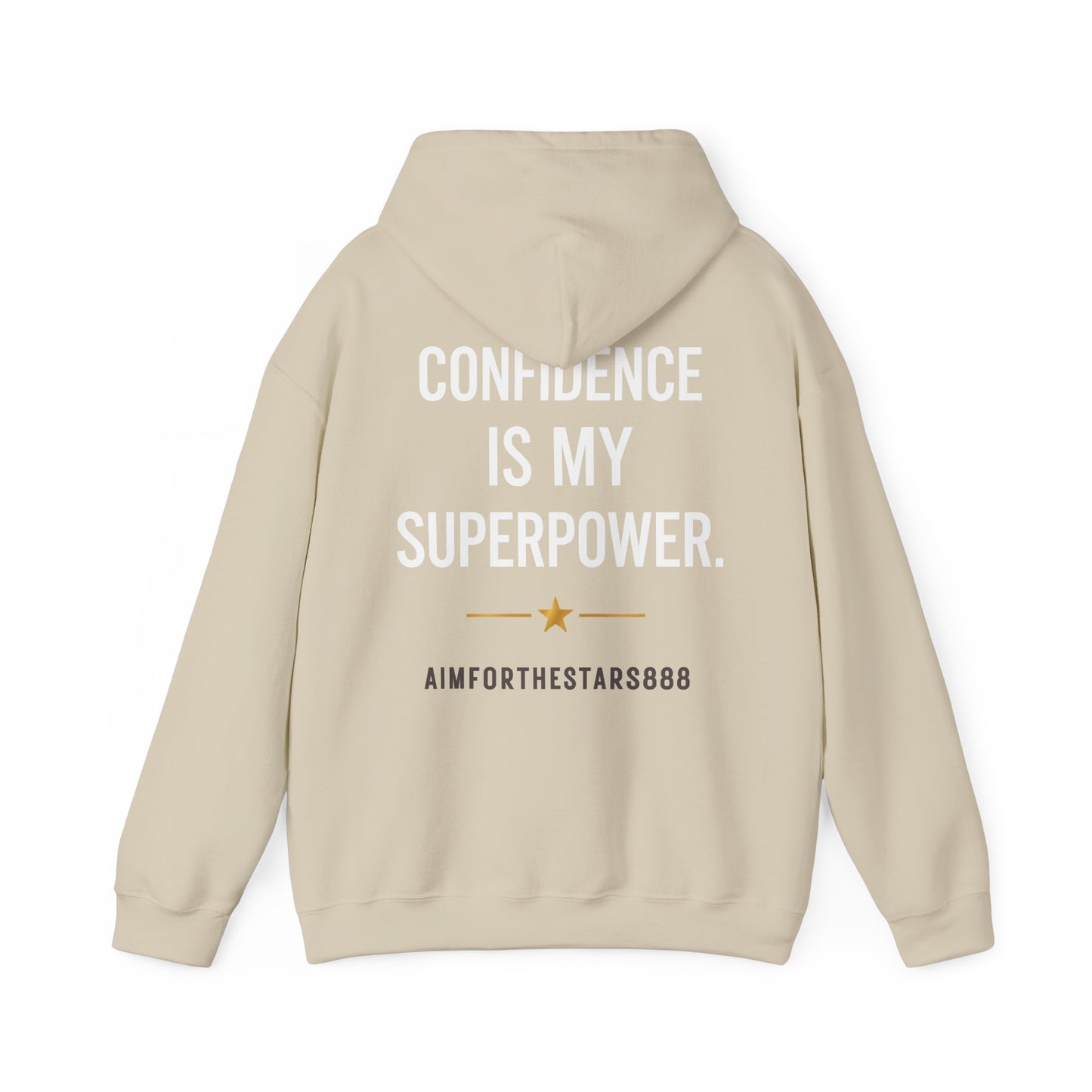 Confidence Is My Superpower Hoodie — AimForTheStars Motivational Star Hoodie