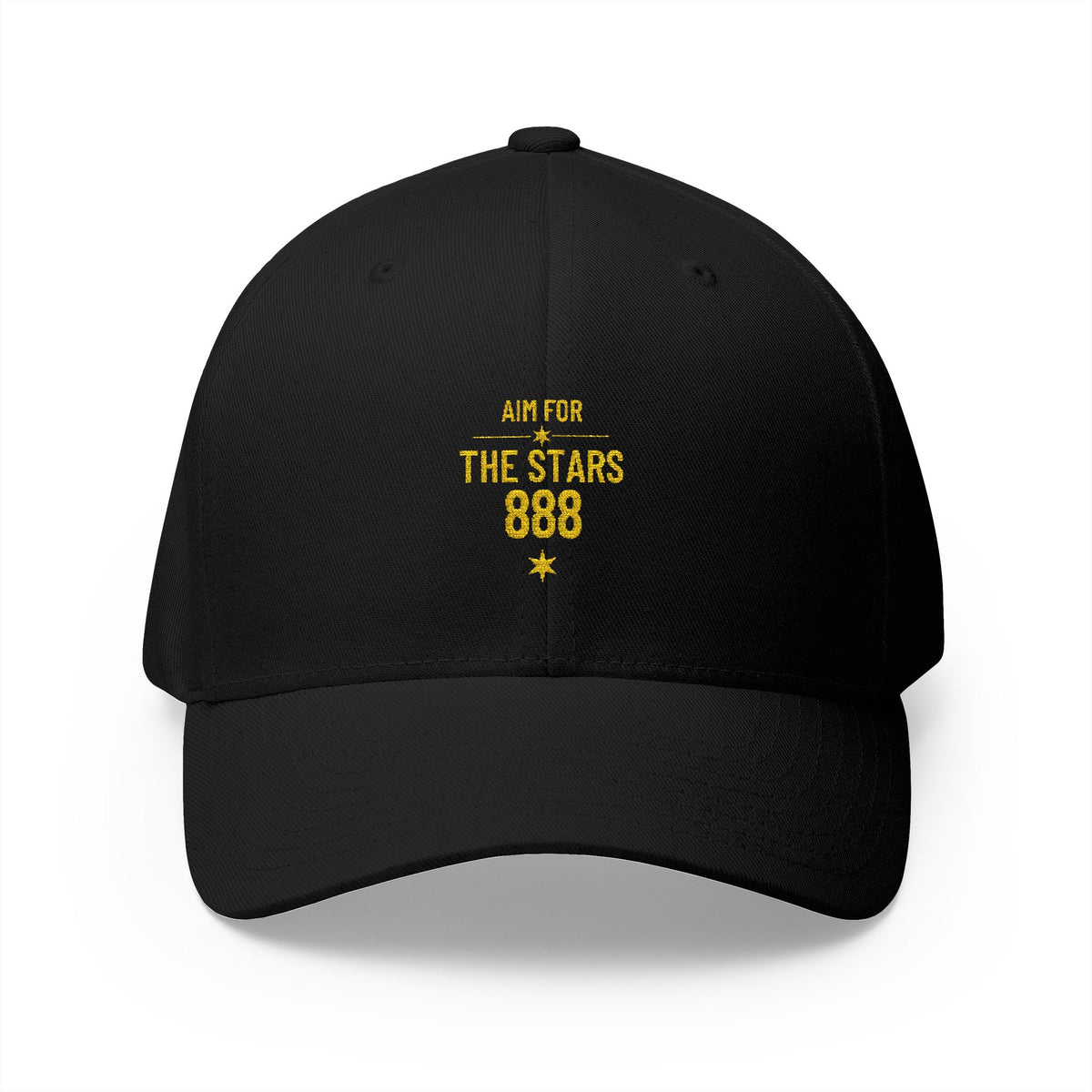 Embroidered Aim for the Stars Men’s Organic Baseball Cap — Focus Progress Elevate