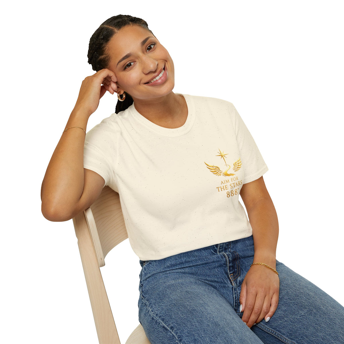 Aim for the Stars Women’s Graphic Tee — I Am Not Here to Be Average, I Am Here to Be Legendary