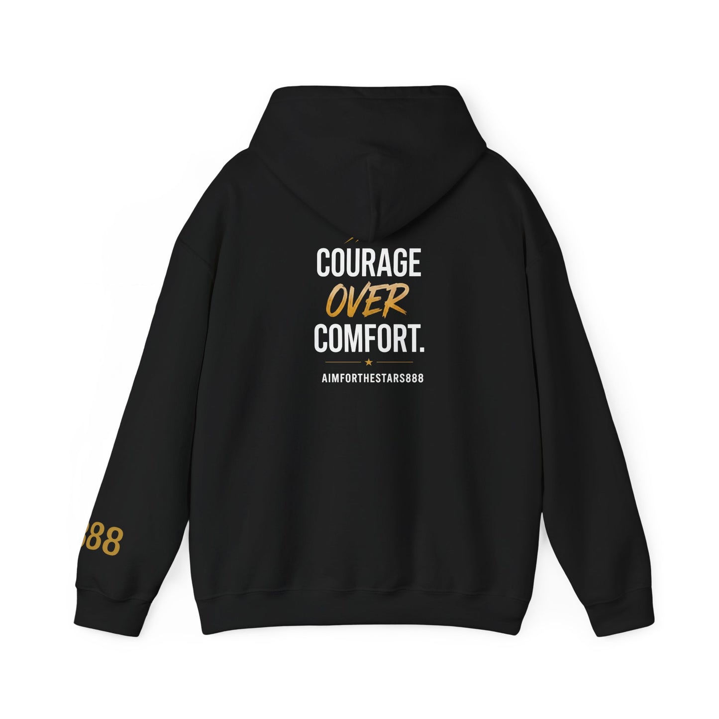 Courage Over Comfort Men's Heavyweight Graphic Hoodie