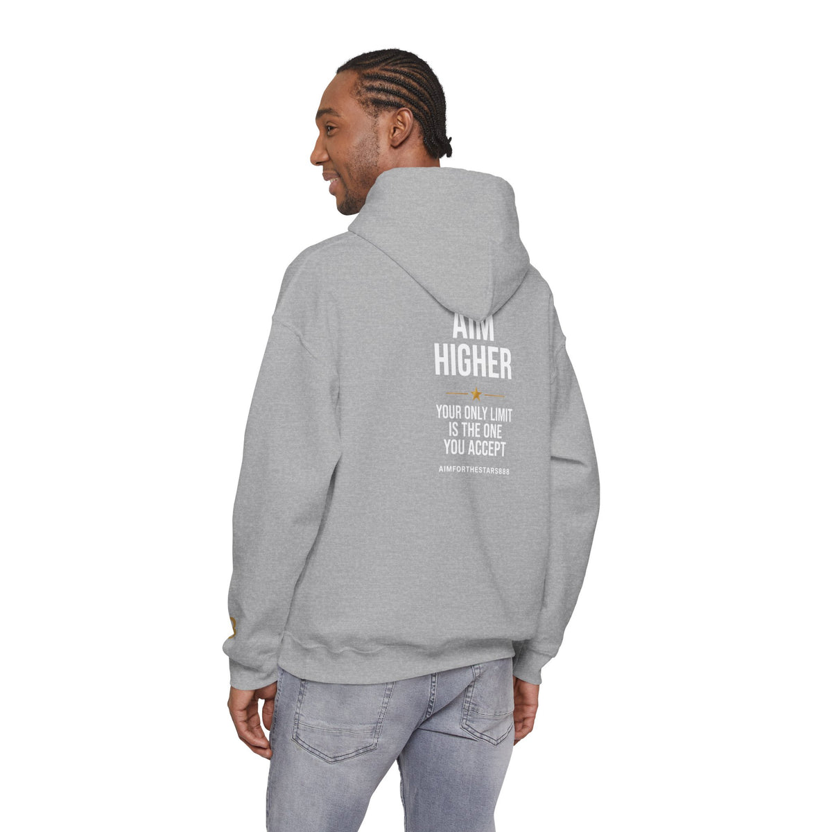 Aim Higher Your Only Limit Is the One You Accept Men's Motivational Hoodie
