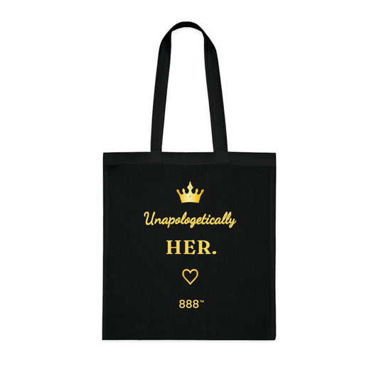 AFTS888 Women’s Cotton Tote Bag — Unapologetically Her, Inspirational Women’s Motivational Tote