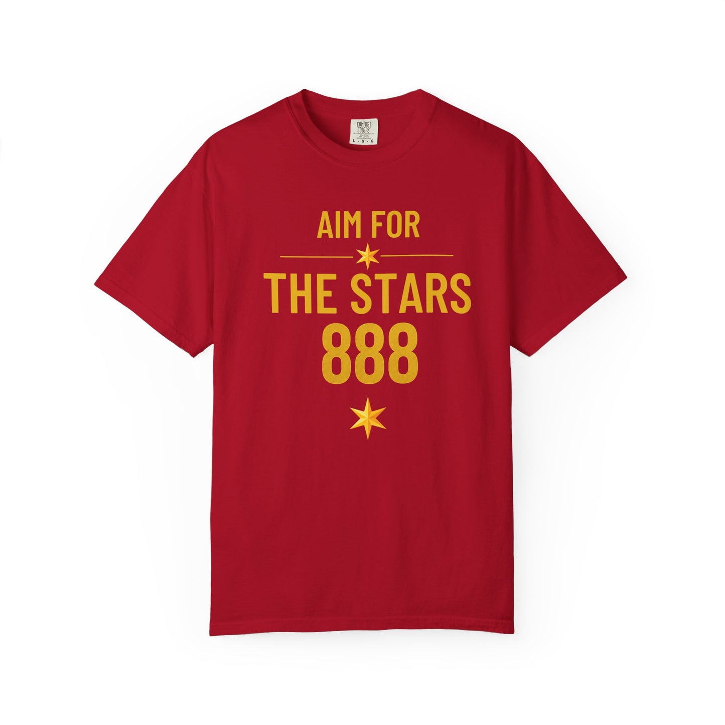 Aim For The Stars Men Red Edition T-Shirt — "Protect Your Peace Guard Your Growth"