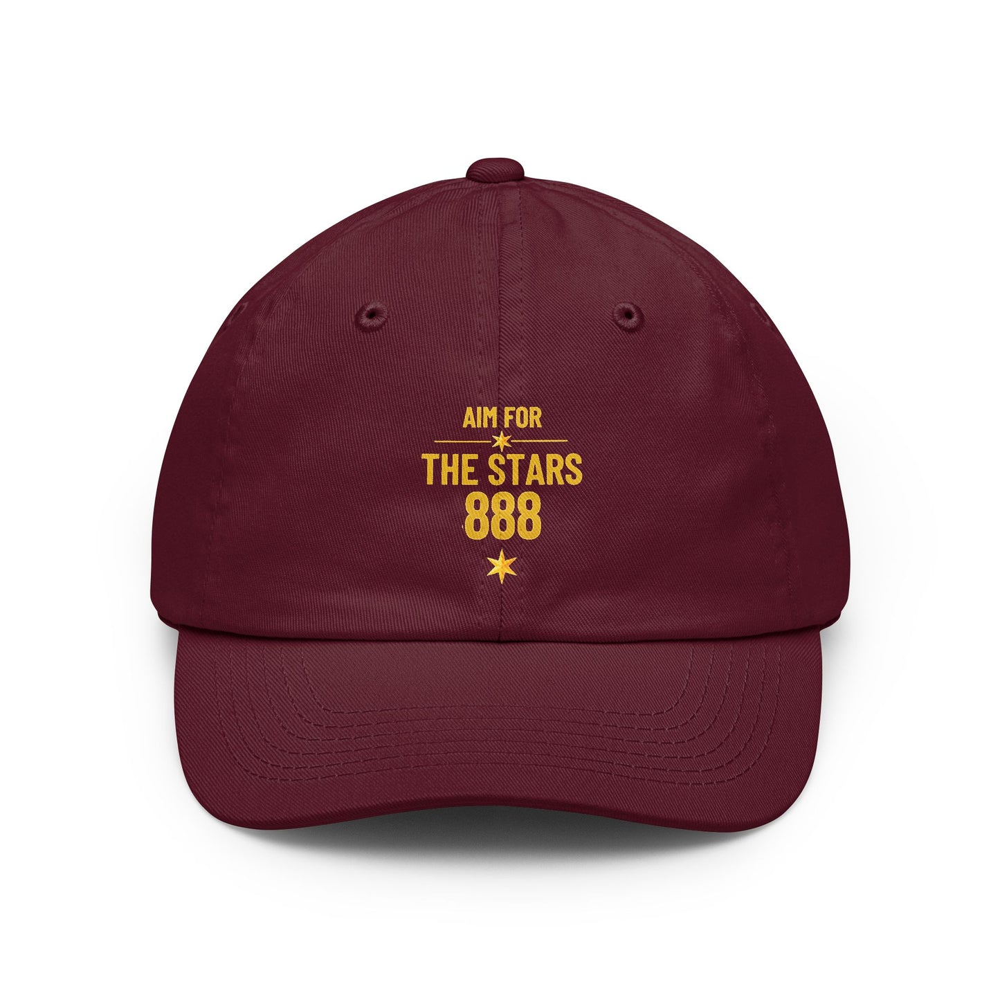 Embroidered 'Aim for the Stars' Women Organic Baseball Cap — "Believe Build Become"