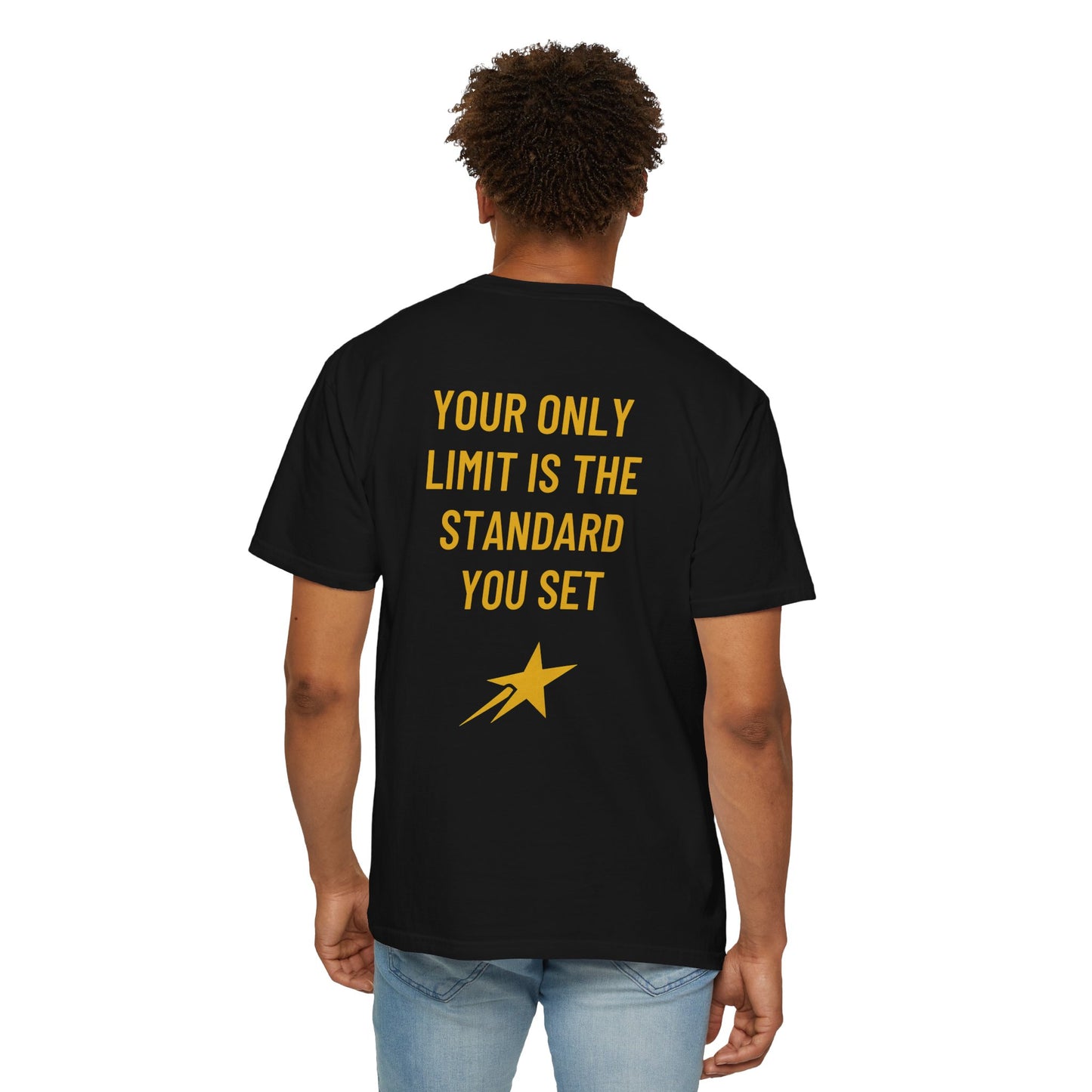Aim For The Stars Men’s Black Edition T-Shirt — "Your Only Limit Is The Standard You Set"
