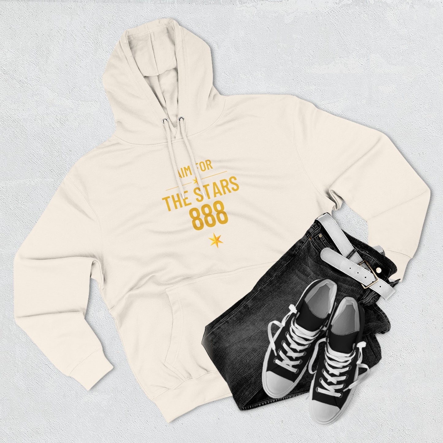 Aim For The Stars Women Cream Hoodie — Motivational “Your Future Is Worth the Work You Do Today” Fleece Hoodie