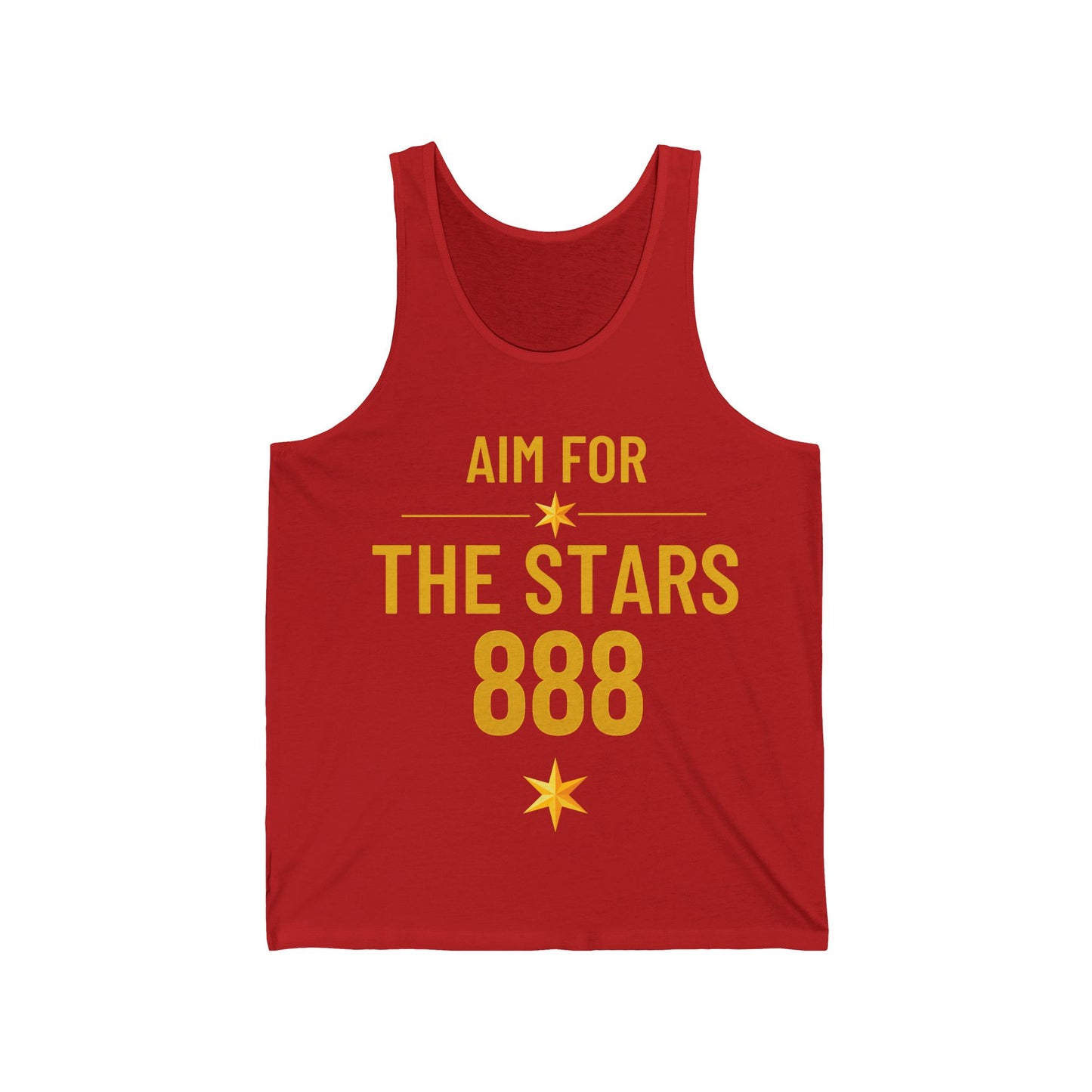 Aim For The Stars Men Red Edition Tank — Inspirational “Stay focused” Workout Athletic Tank