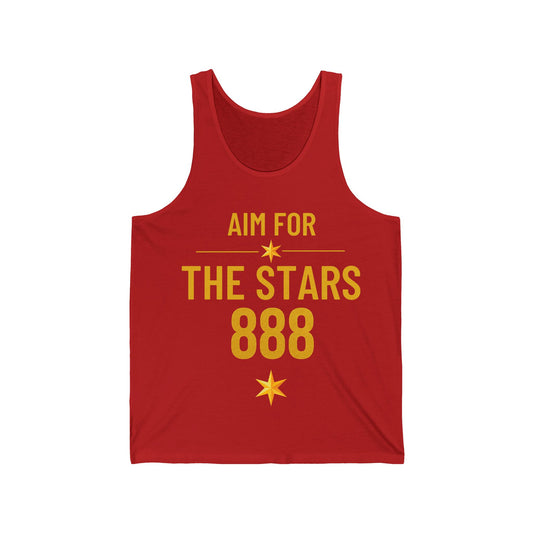 Aim For The Stars Men Red Edition Tank — Inspirational “Stay focused” Workout Athletic Tank