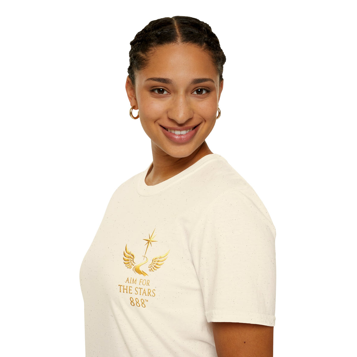 Aim for the Stars Women’s Graphic Tee — I Am Not Here to Be Average, I Am Here to Be Legendary