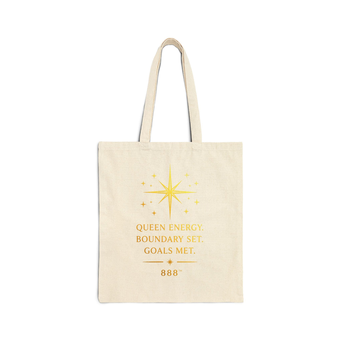 AFTS888 Women’s Tote Bag — Queen Energy, Boundaries Set Motivational Quote Tote