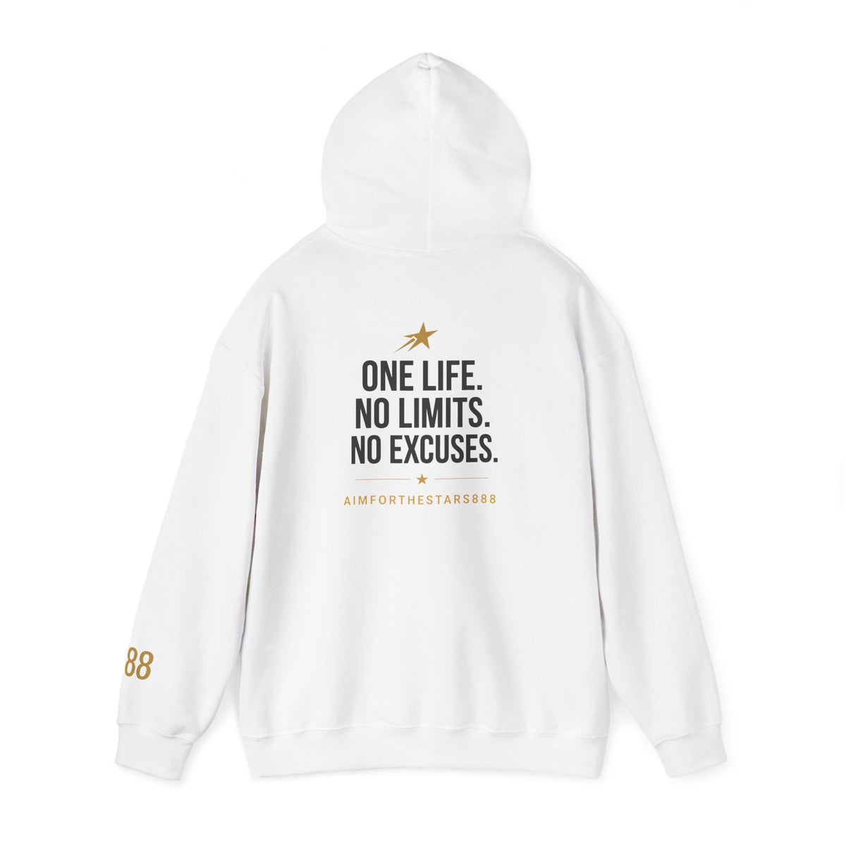 One Life No Limits No Excuses Men's Motivational Hoodie