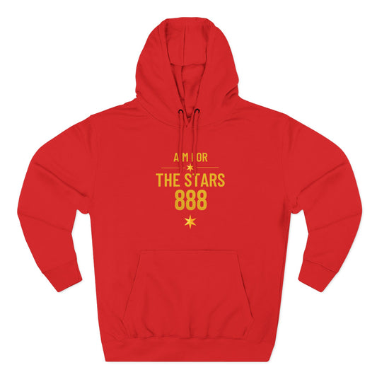 Aim For The Stars Men Red Hoodie — Motivational “Your Future Is Worth the Work You Do Today” Fleece Hoodie