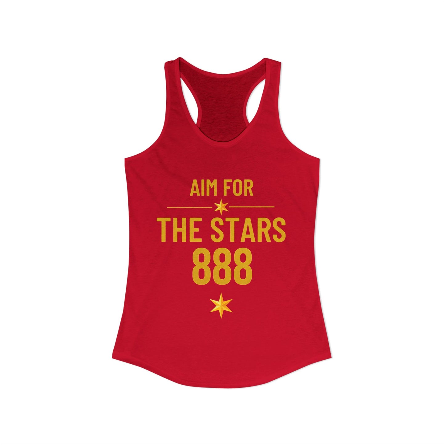 Aim For The Stars Women Burgundy Edition Racerback Tank — Inspirational “Stay focused” Workout Tank